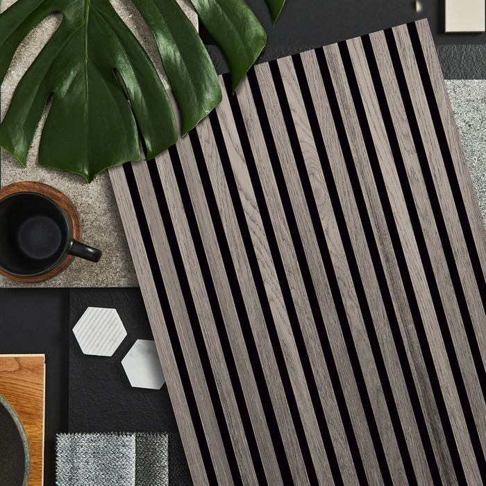 Akustikpanel Grey Oak 22 x 605 x 2440 mm Fibrotech